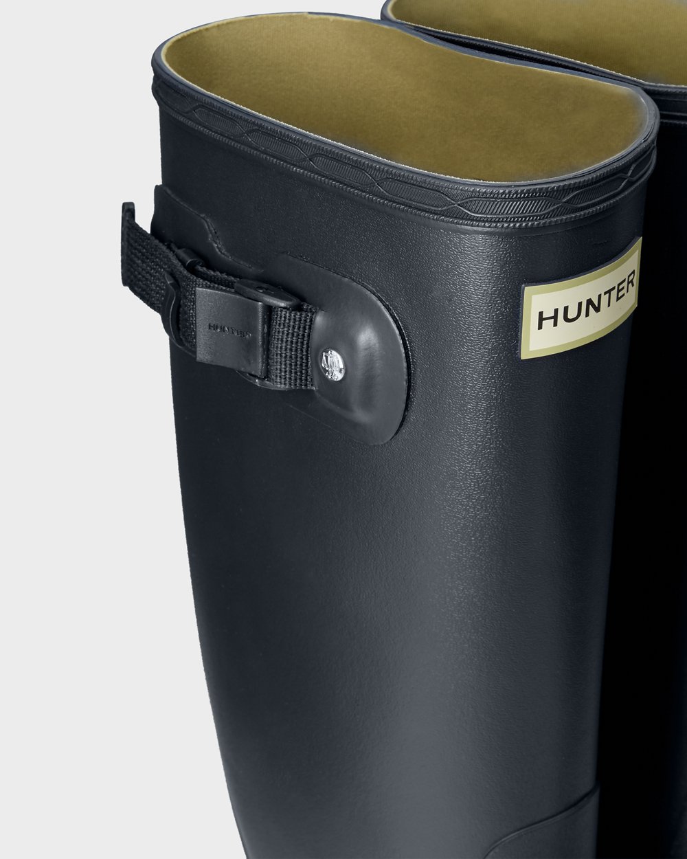 Womens Hunter Wide Fit Rain Boots Navy - Huntress Leg - 2690813-FD